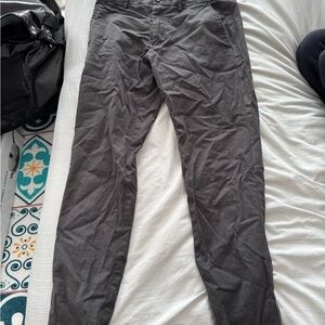 Banana Republic Slim Chino Pants in Charcoal Gray